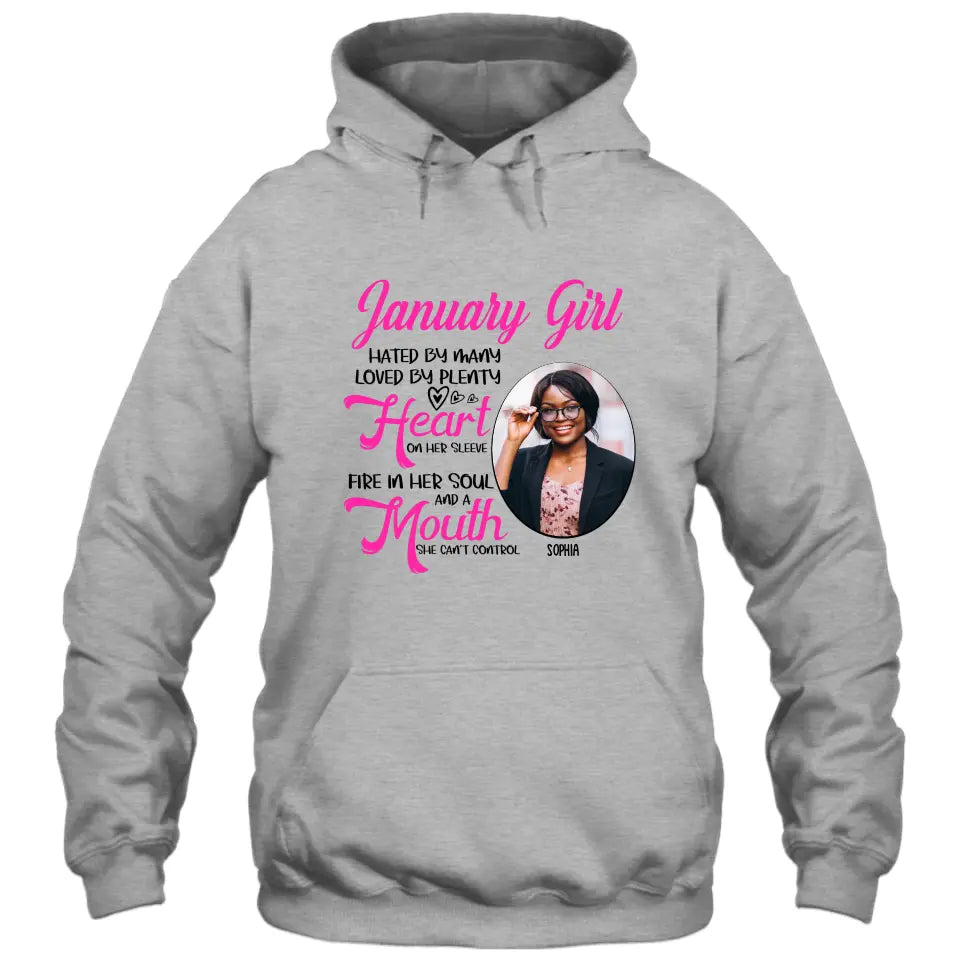 Custom 12 Birth Month Girl - Hated By Many - T-Shirt and Hoodie - Gift For Birthday