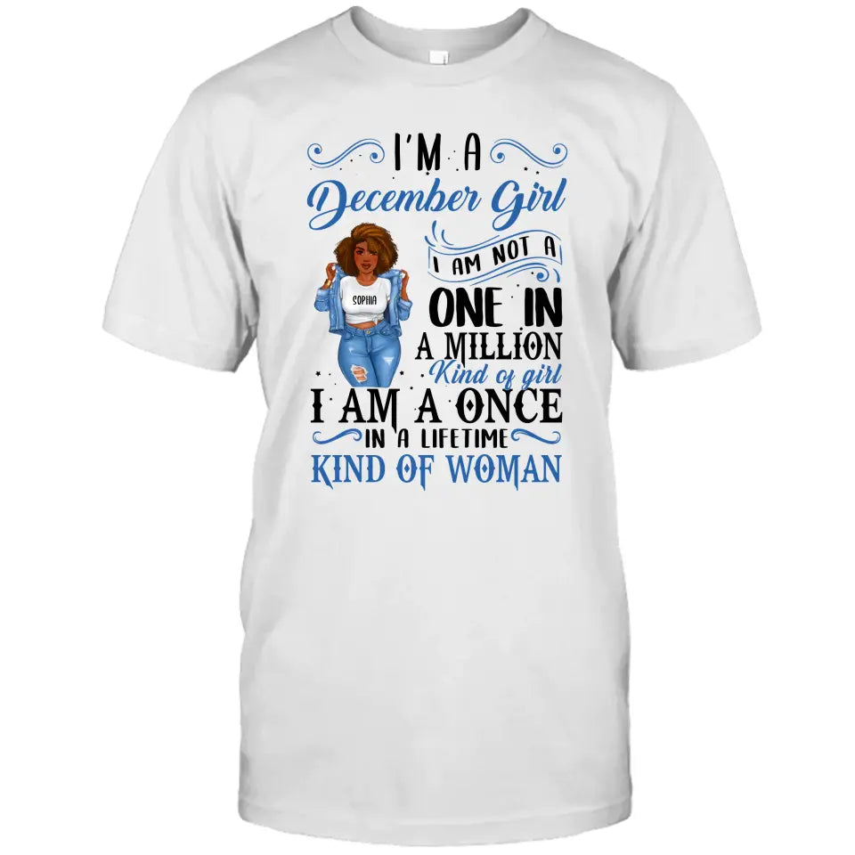 Personalized 12 Birth Month Girl - I Am A Once - T-Shirt and Hoodie - Funny Gift For Birthday