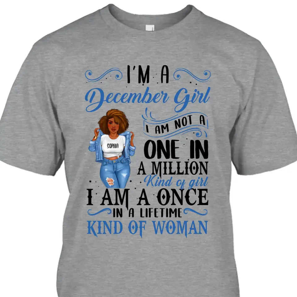 Personalized 12 Birth Month Girl - I Am A Once - T-Shirt and Hoodie - Funny Gift For Birthday