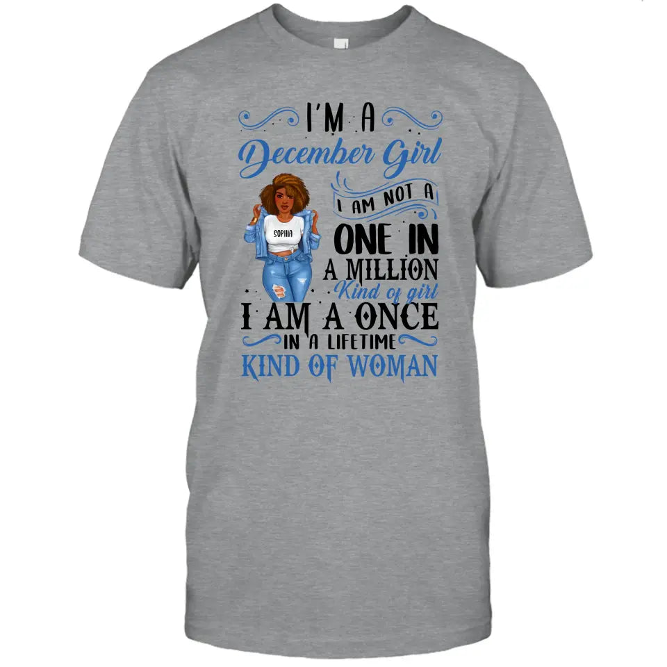 Personalized 12 Birth Month Girl - I Am A Once - T-Shirt and Hoodie - Funny Gift For Birthday