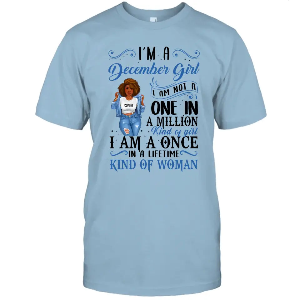 Personalized 12 Birth Month Girl - I Am A Once - T-Shirt and Hoodie - Funny Gift For Birthday