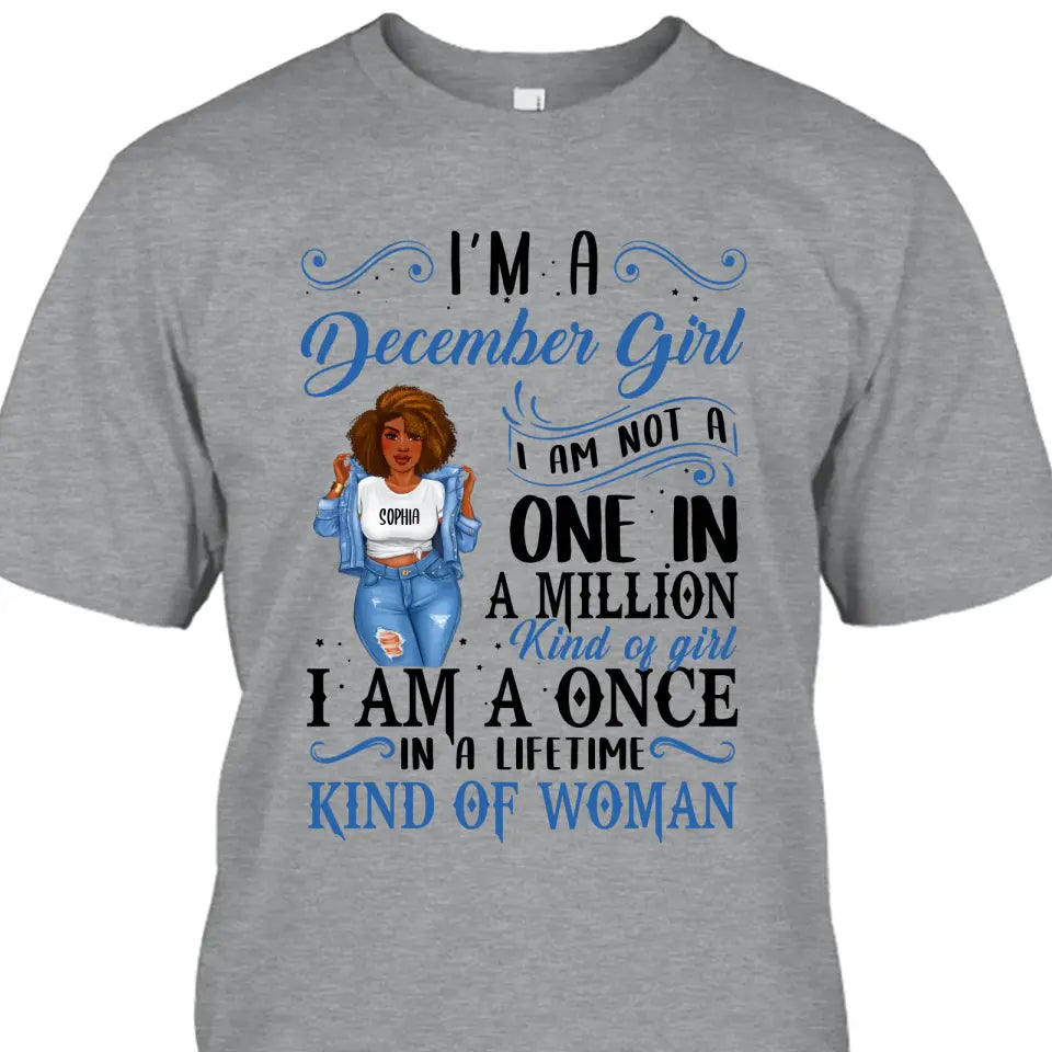 Personalized 12 Birth Month Girl - I Am A Once - T-Shirt and Hoodie - Funny Gift For Birthday