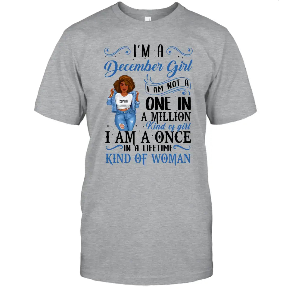 Personalized 12 Birth Month Girl - I Am A Once - T-Shirt and Hoodie - Funny Gift For Birthday