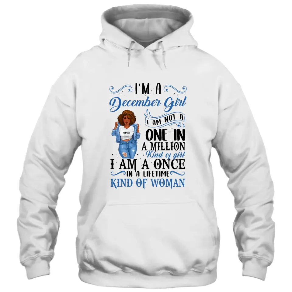 Personalized 12 Birth Month Girl - I Am A Once - T-Shirt and Hoodie - Funny Gift For Birthday