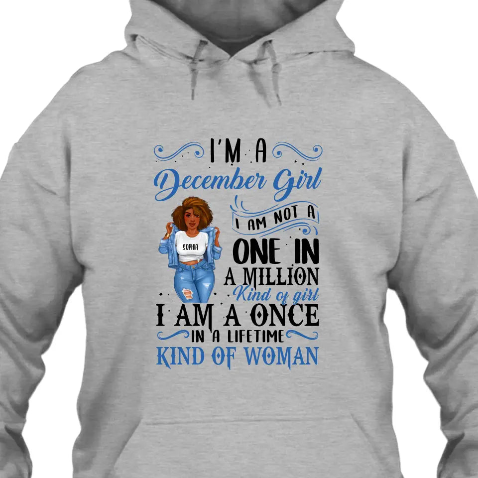 Personalized 12 Birth Month Girl - I Am A Once - T-Shirt and Hoodie - Funny Gift For Birthday