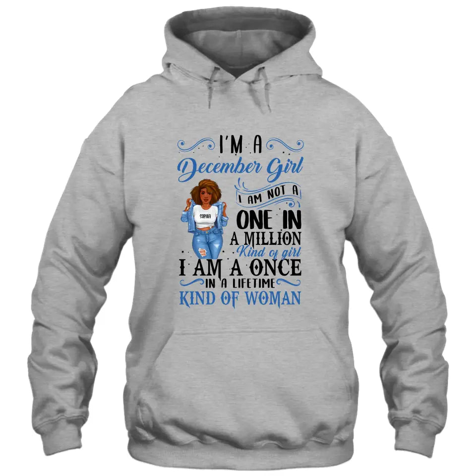 Personalized 12 Birth Month Girl - I Am A Once - T-Shirt and Hoodie - Funny Gift For Birthday