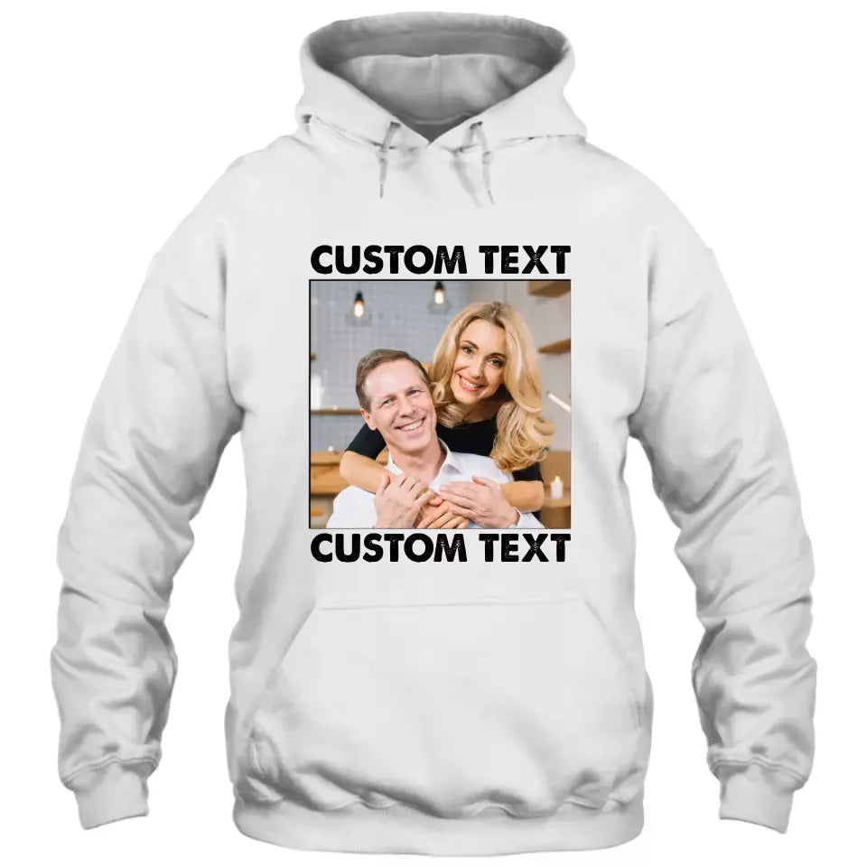 (50% OFF) - Custom Photo and Text - Light Color Shirt – Perfect Gift for Anybody - For Any Occasion, Anniversary or Special Event