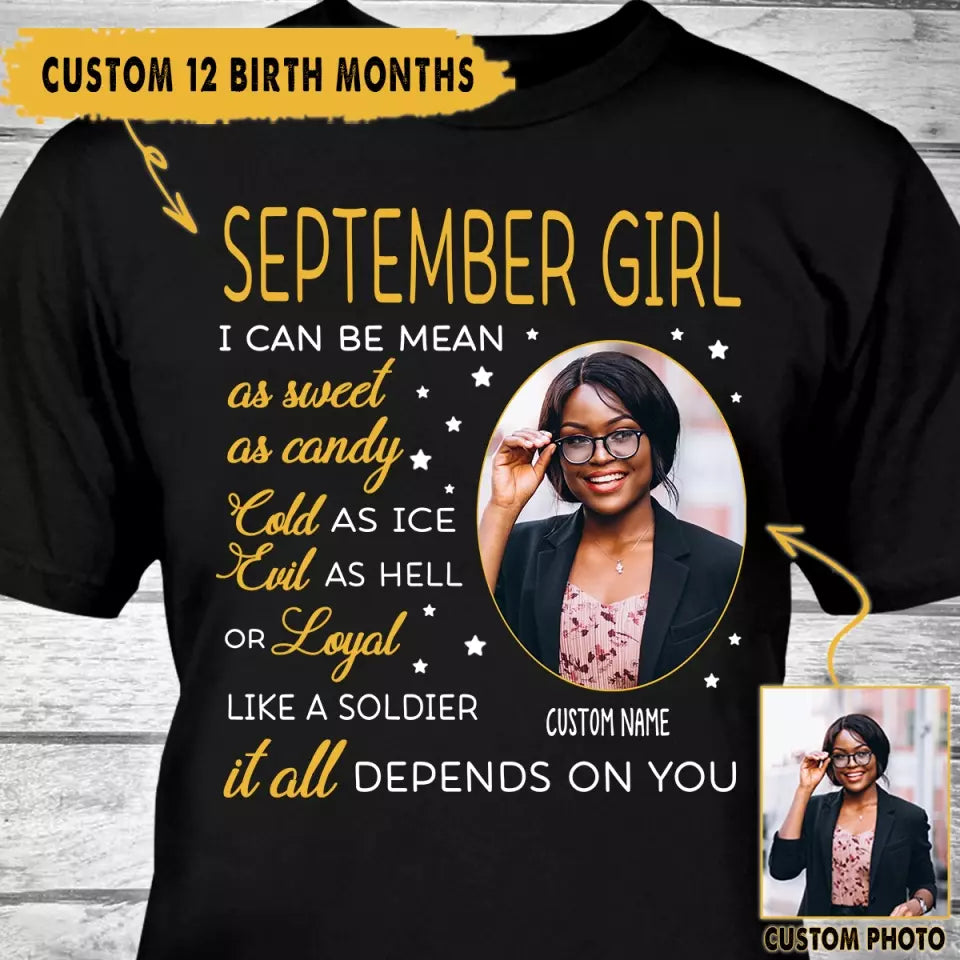 (50% OFF) - Custom 12 Birth Month Girl - I Can Be Mean - T-Shirt and Hoodie - Gift For Birthday