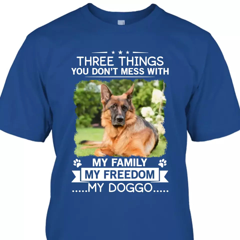 (50% OFF) - Three Things You Don't Mess With - Personalized T-Shirt and Hoodie - Gift for Dog Lovers - Gift for Mother's Day, Father's Day, Christmas