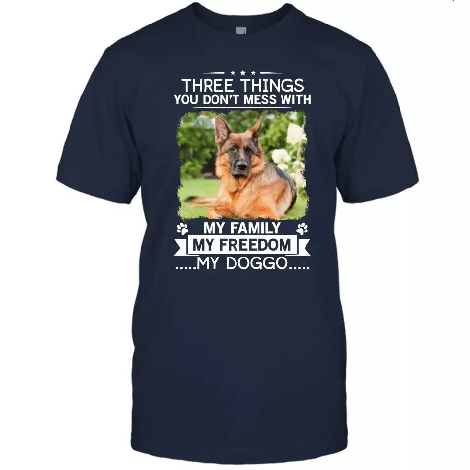 (50% OFF) - Three Things You Don't Mess With - Personalized T-Shirt and Hoodie - Gift for Dog Lovers - Gift for Mother's Day, Father's Day, Christmas