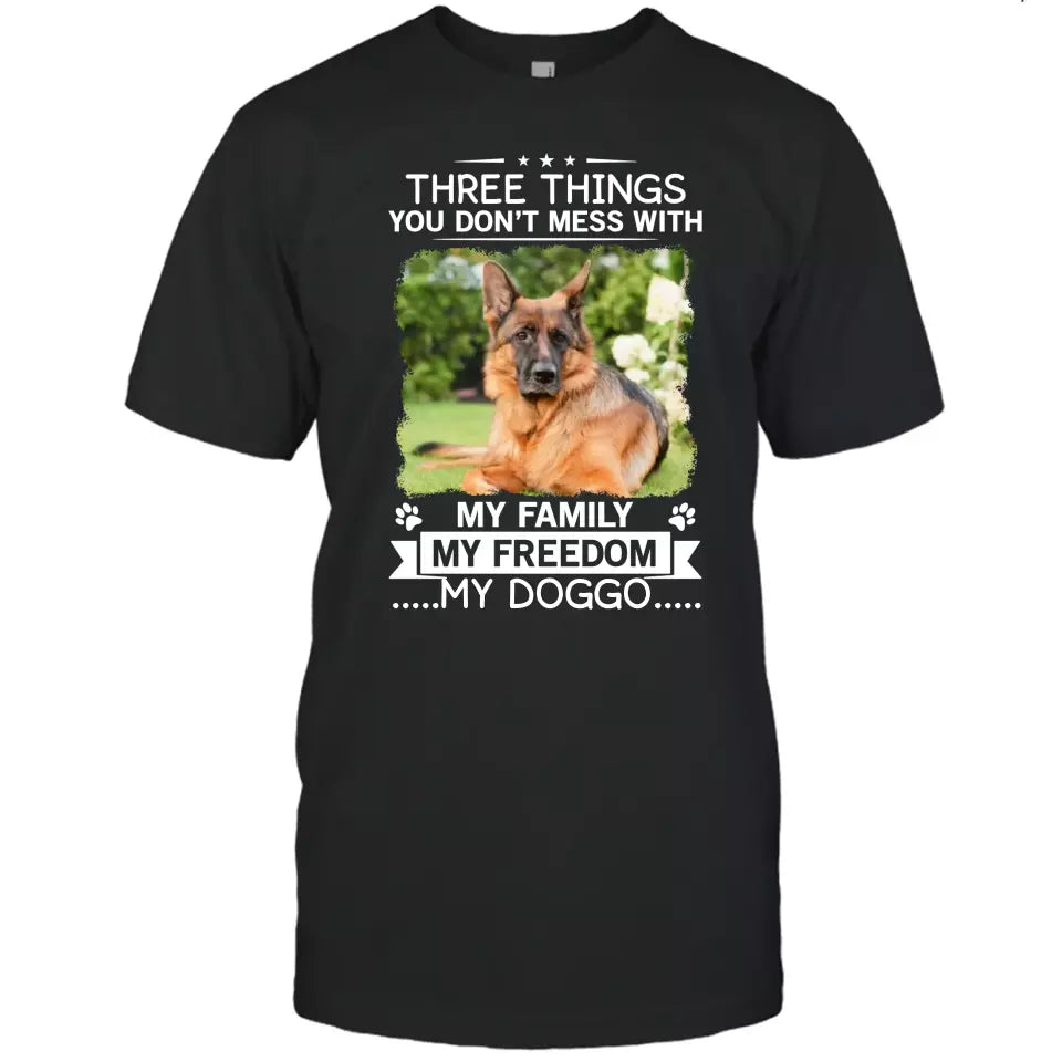 (50% OFF) - Three Things You Don't Mess With - Personalized T-Shirt and Hoodie - Gift for Dog Lovers - Gift for Mother's Day, Father's Day, Christmas