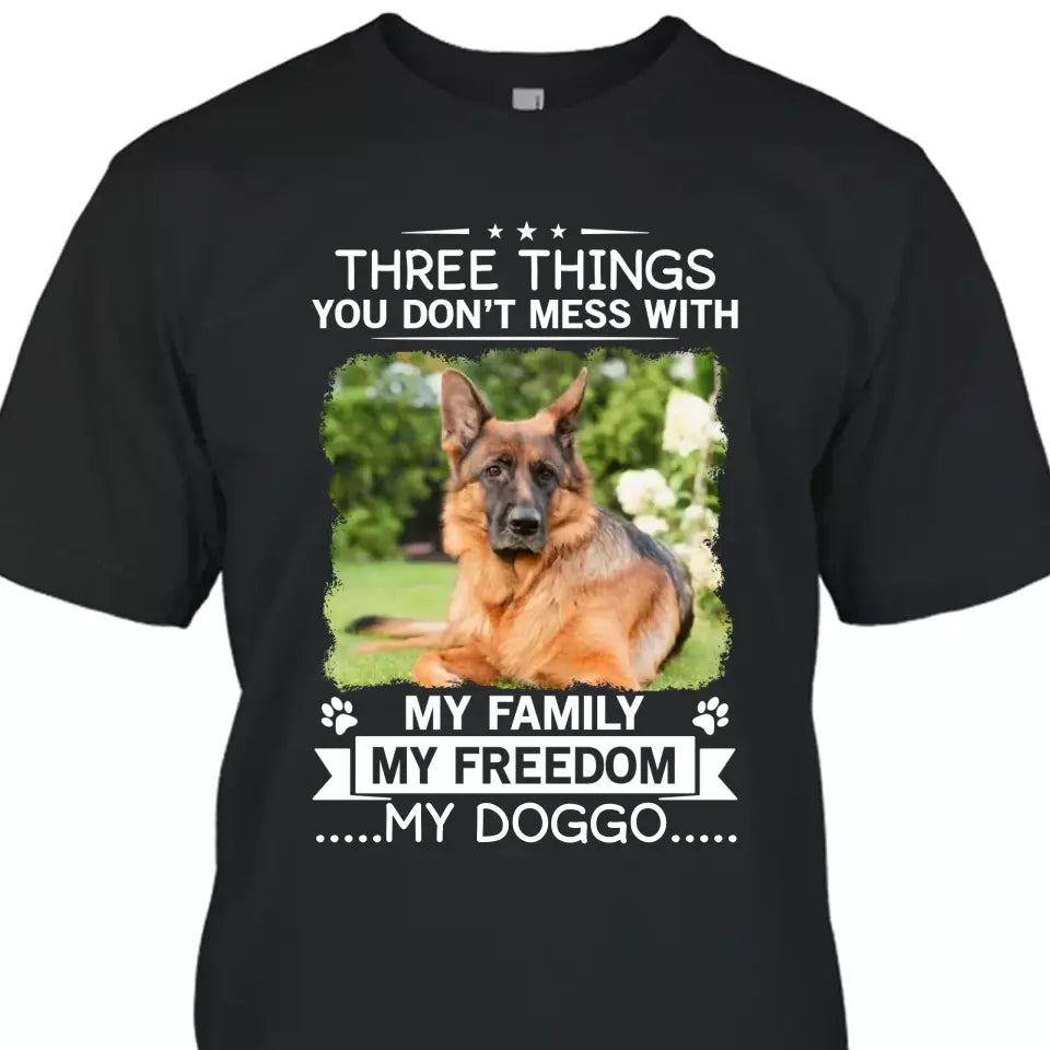 (50% OFF) - Three Things You Don't Mess With - Personalized T-Shirt and Hoodie - Gift for Dog Lovers - Gift for Mother's Day, Father's Day, Christmas