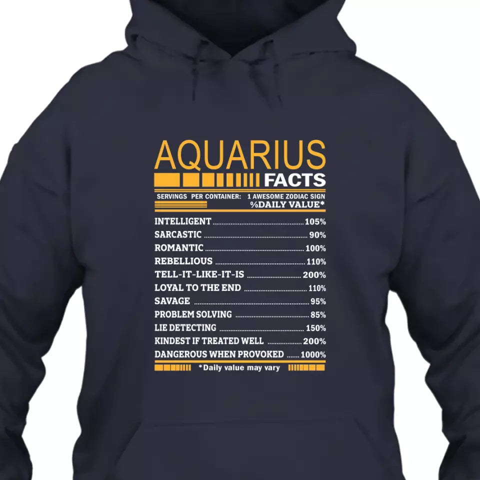 (30% OFF) - Zodiac Facts - Personalized T-Shirt and Hoodie - Birthday Gift - Gift For Horoscope Lover, Zodiac Sign Lover