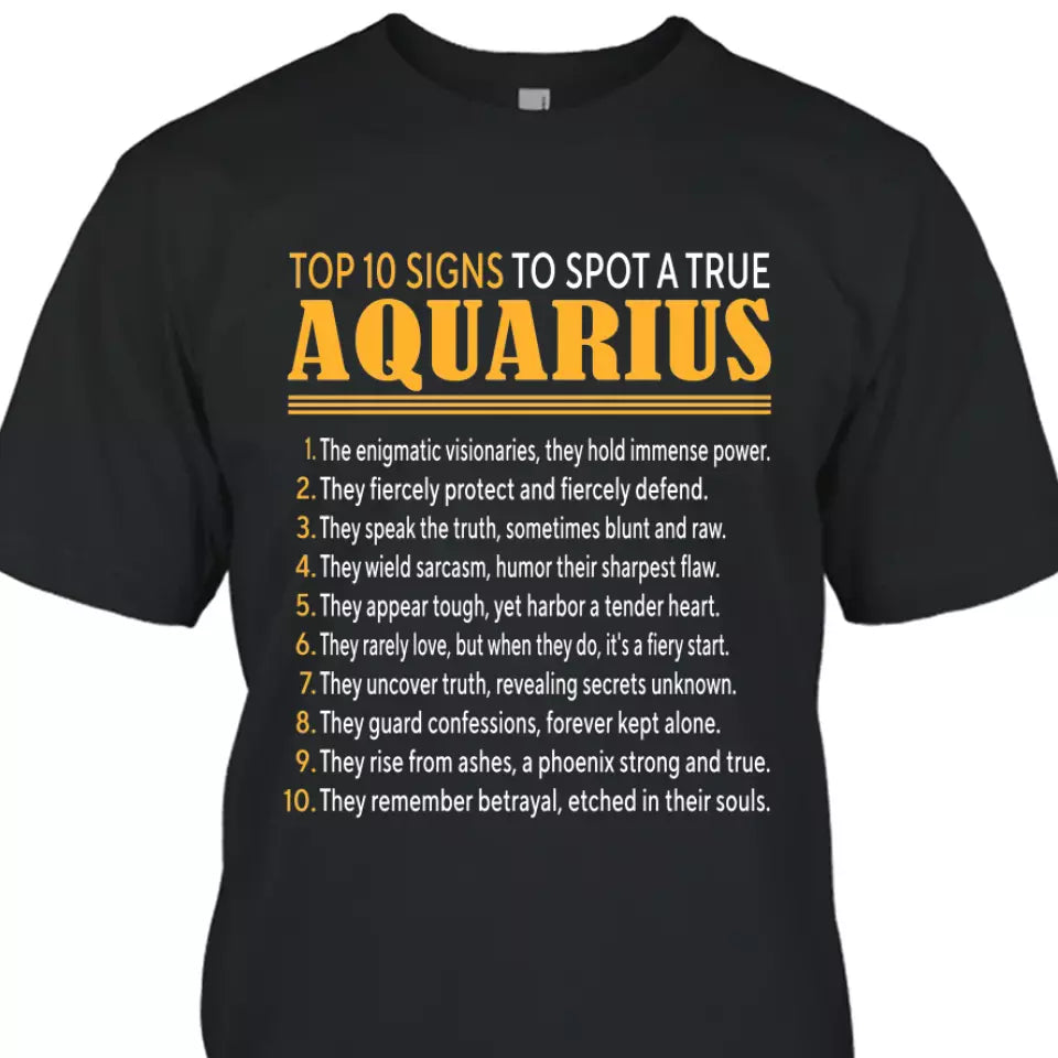 (30% OFF) - Top 10 Signs To Spot A True Zodiac - Personalized T-Shirt and Hoodie - Birthday Gift - Gift For Horoscope Lover, Zodiac Sign Lover