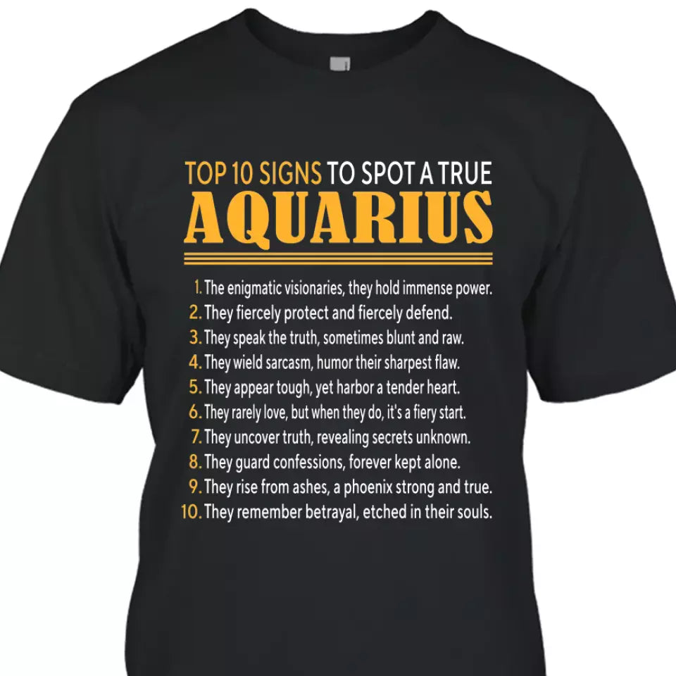 (30% OFF) - Top 10 Signs To Spot A True Zodiac - Personalized T-Shirt and Hoodie - Birthday Gift - Gift For Horoscope Lover, Zodiac Sign Lover