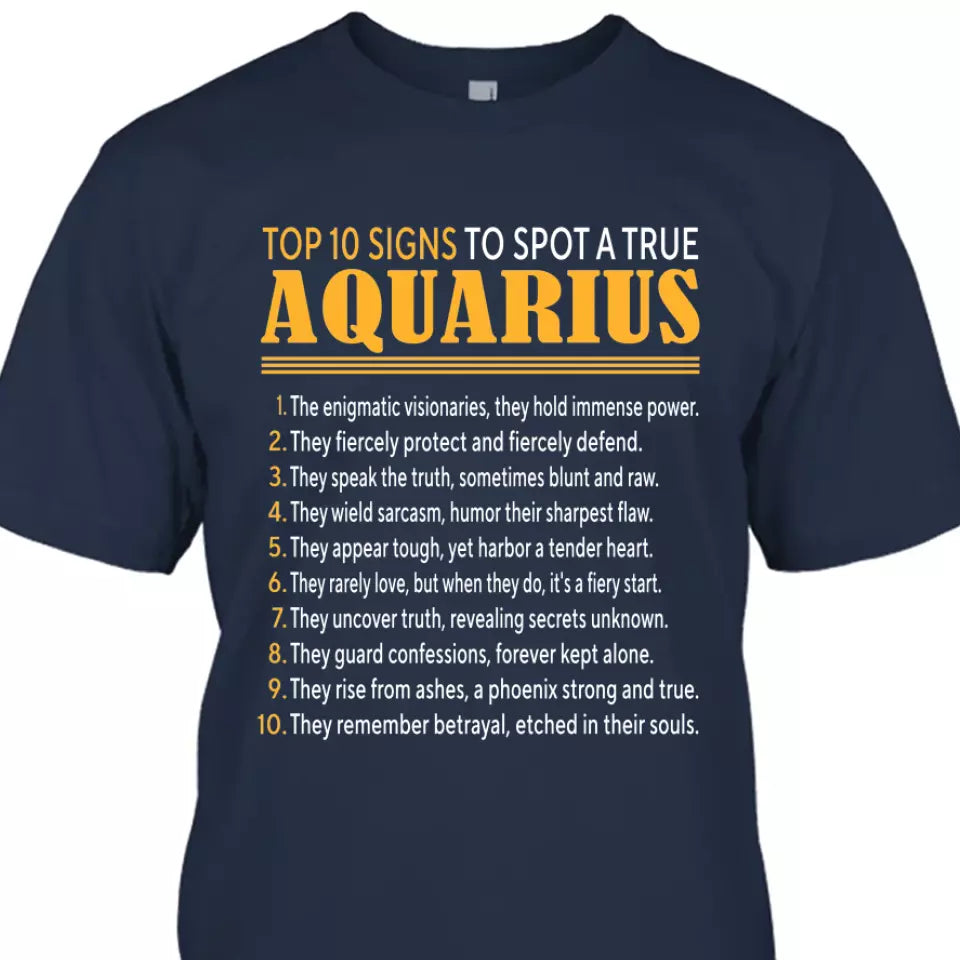 (30% OFF) - Top 10 Signs To Spot A True Zodiac - Personalized T-Shirt and Hoodie - Birthday Gift - Gift For Horoscope Lover, Zodiac Sign Lover