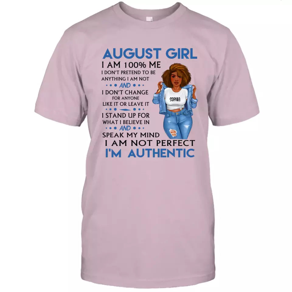 (20% OFF) - Personalized 12 Birth Month Girl - I'm Authentic - T-Shirt and Hoodie - Funny Gift For Birthday