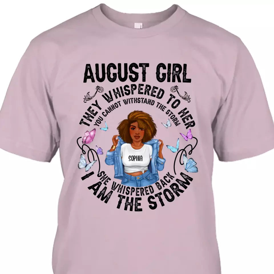 (40% OFF) - Personalized 12 Birth Month Girl - They Whispered To Her T-Shirt and Hoodie - Gift For Birthday