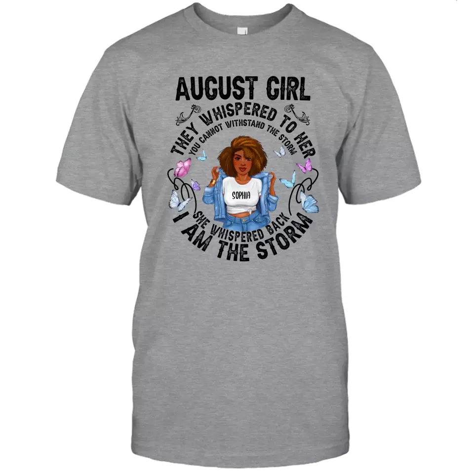 (40% OFF) - Personalized 12 Birth Month Girl - They Whispered To Her T-Shirt and Hoodie - Gift For Birthday