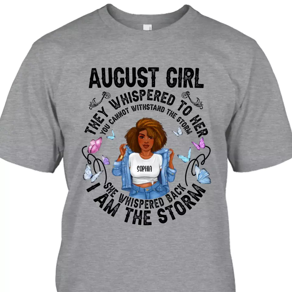 (40% OFF) - Personalized 12 Birth Month Girl - They Whispered To Her T-Shirt and Hoodie - Gift For Birthday