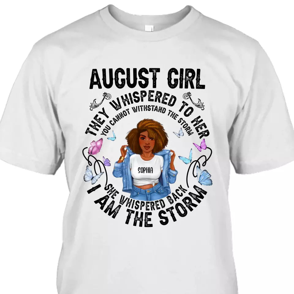 (40% OFF) - Personalized 12 Birth Month Girl - They Whispered To Her T-Shirt and Hoodie - Gift For Birthday