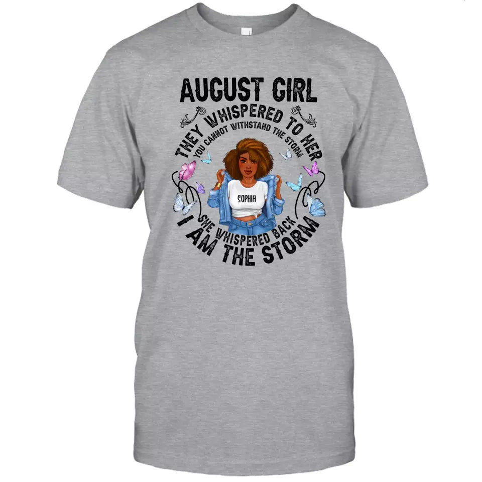 (40% OFF) - Personalized 12 Birth Month Girl - They Whispered To Her T-Shirt and Hoodie - Gift For Birthday