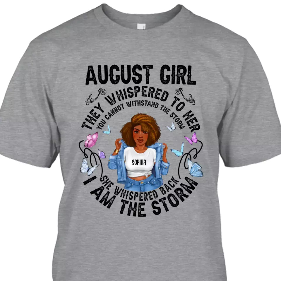 (40% OFF) - Personalized 12 Birth Month Girl - They Whispered To Her T-Shirt and Hoodie - Gift For Birthday