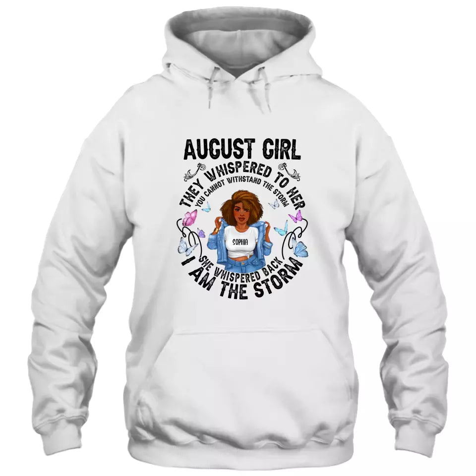 (40% OFF) - Personalized 12 Birth Month Girl - They Whispered To Her T-Shirt and Hoodie - Gift For Birthday