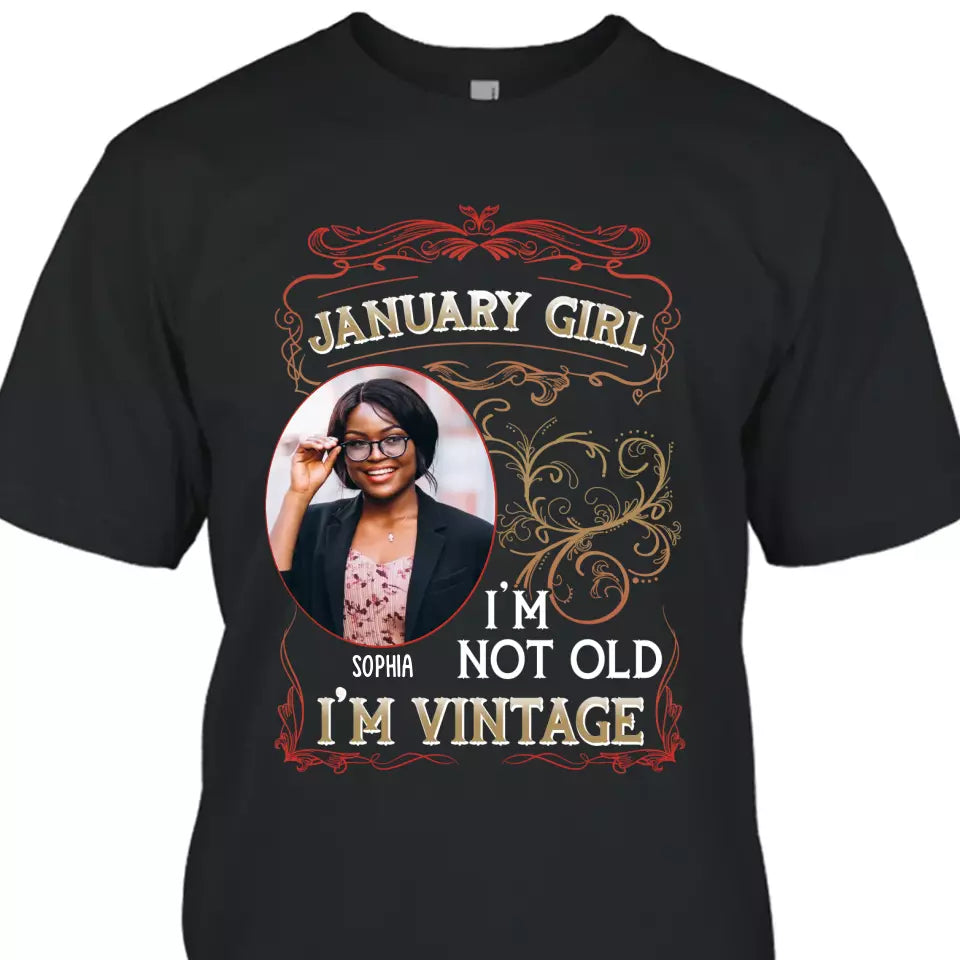 (30% OFF) - Custom 12 Birth Month Girl - I'm Vintage - T-Shirt and Hoodie - Gift For Birthday