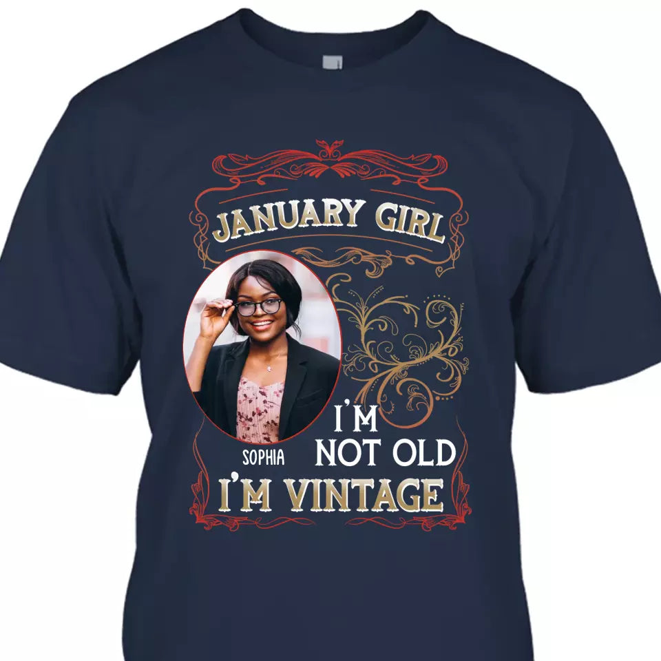 (30% OFF) - Custom 12 Birth Month Girl - I'm Vintage - T-Shirt and Hoodie - Gift For Birthday