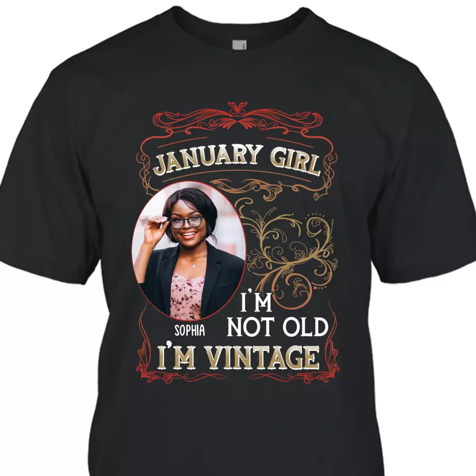 (30% OFF) - Custom 12 Birth Month Girl - I'm Vintage - T-Shirt and Hoodie - Gift For Birthday