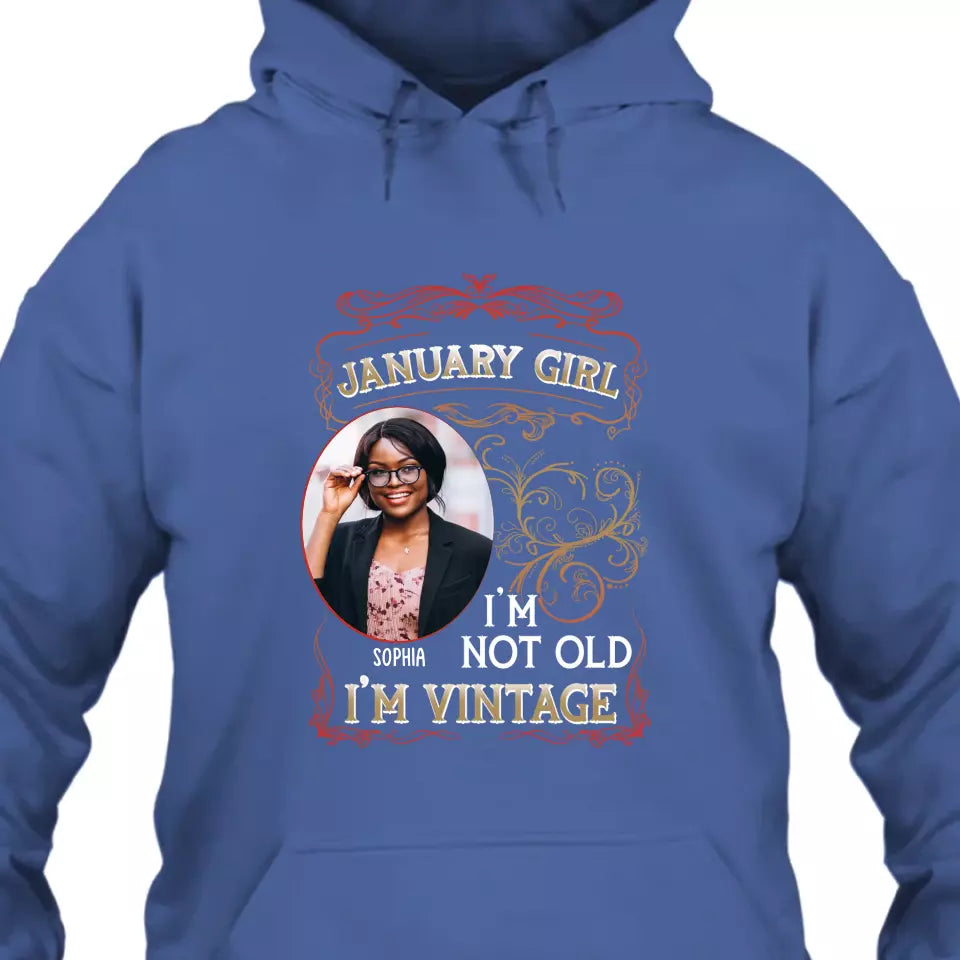 (30% OFF) - Custom 12 Birth Month Girl - I'm Vintage - T-Shirt and Hoodie - Gift For Birthday