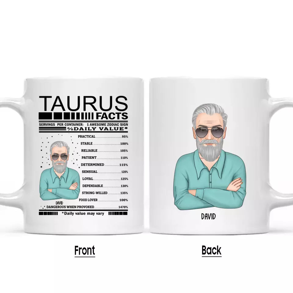 (30% OFF) - Personalized 12 Zodiac Facts for Man - Custom Mug - Gift For Birthday