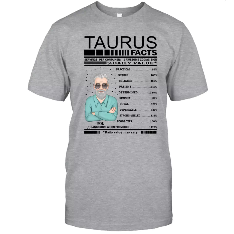 (30% OFF) - Personalized 12 Zodiac Signs - Zodiac Facts for Man - Custom T-Shirt and Hoodie - Gift For Birthday