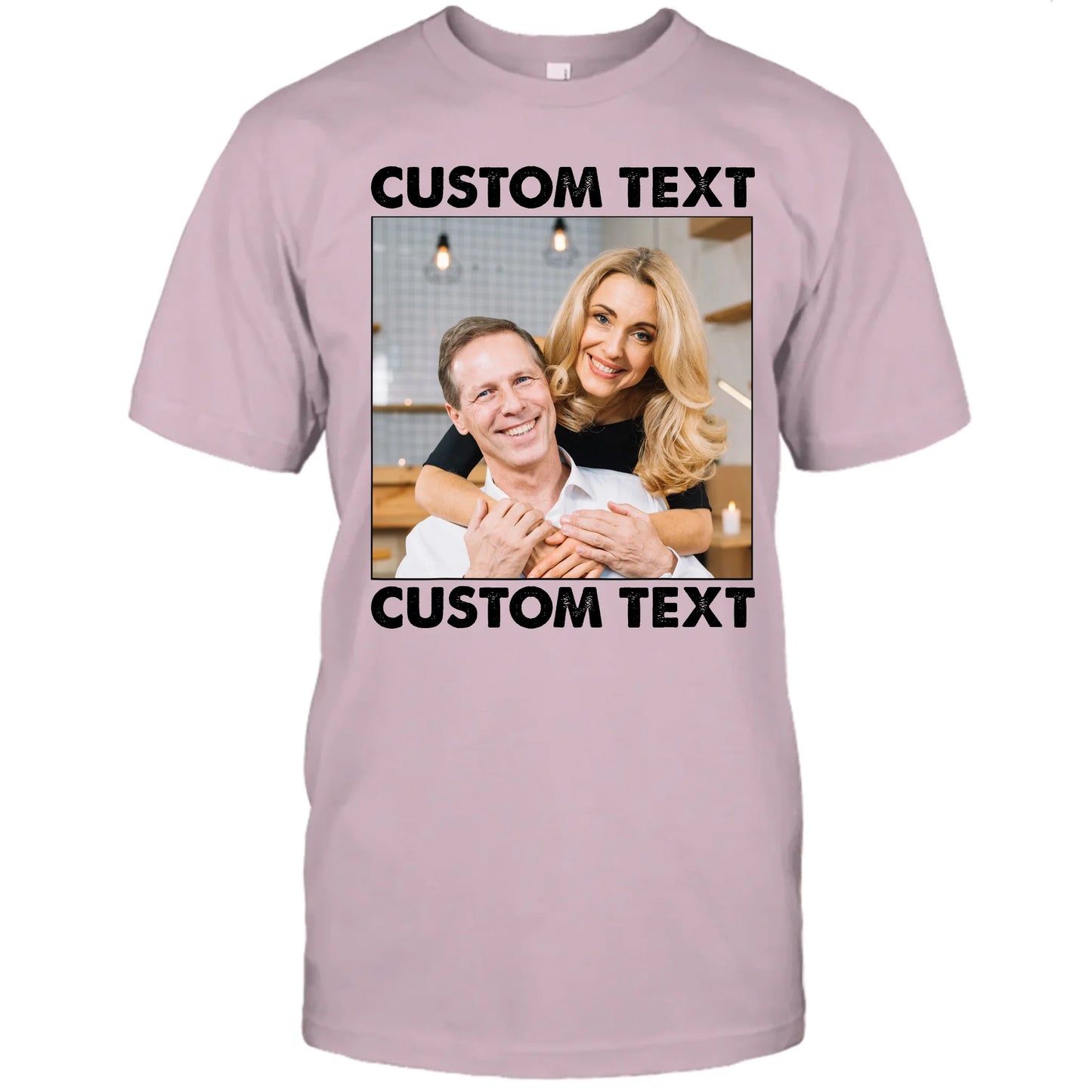 (30% OFF) - Custom Photo and Text - Light Color Shirt – Perfect Gift for Anybody - For Any Occasion, Anniversary or Special Event