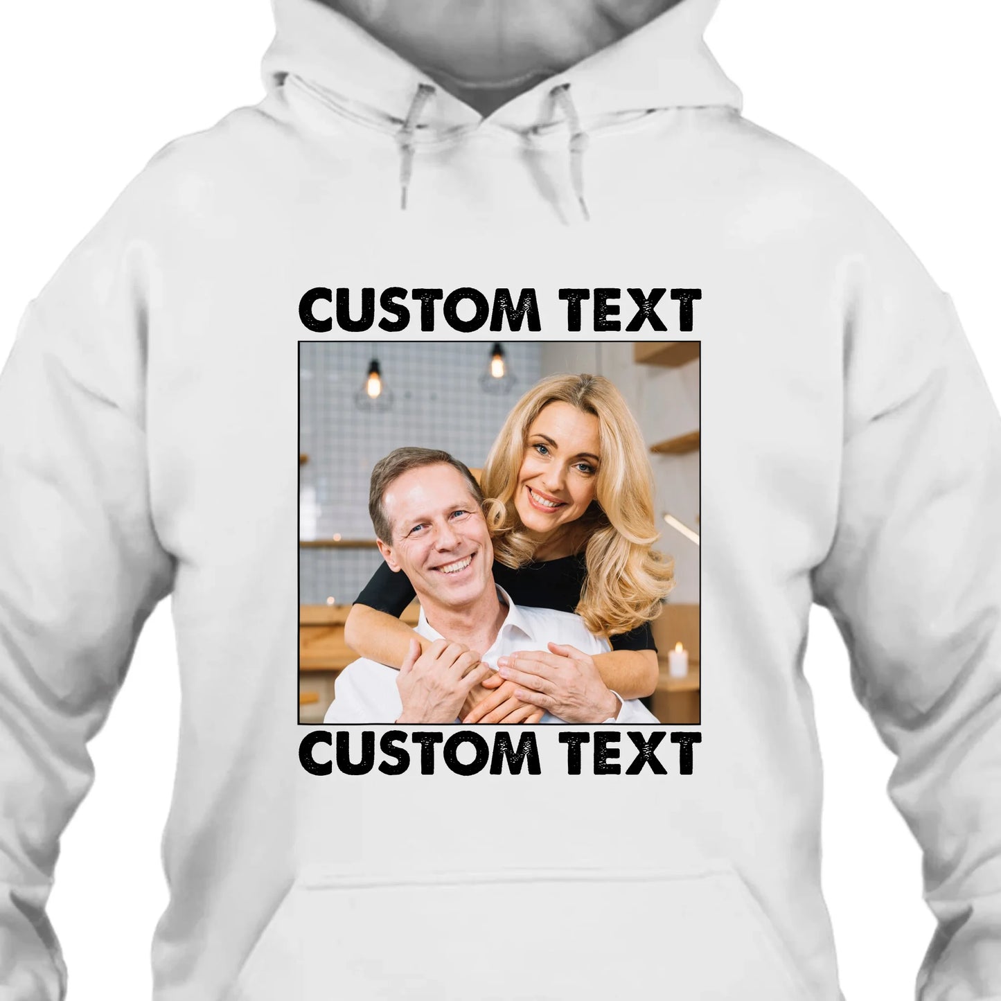 (30% OFF) - Custom Photo and Text - Light Color Shirt – Perfect Gift for Anybody - For Any Occasion, Anniversary or Special Event