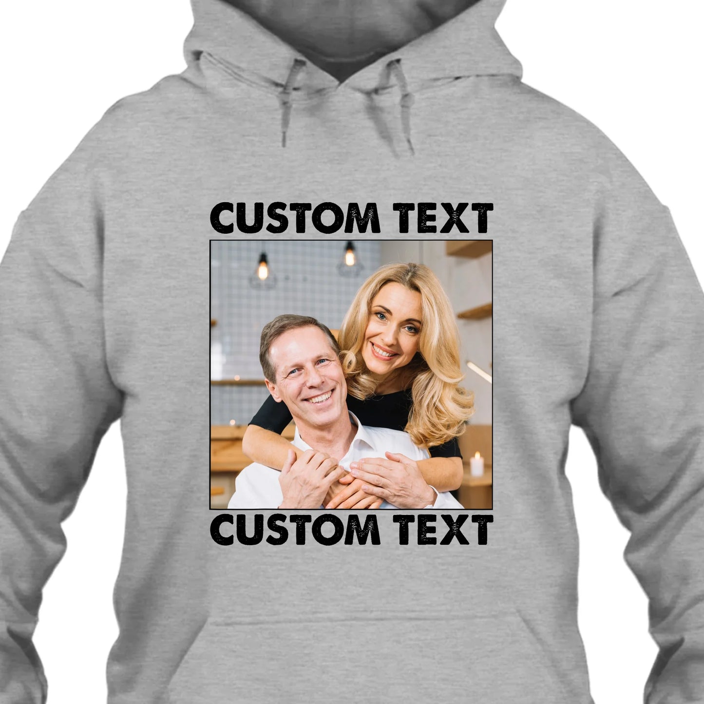 (30% OFF) - Custom Photo and Text - Light Color Shirt – Perfect Gift for Anybody - For Any Occasion, Anniversary or Special Event