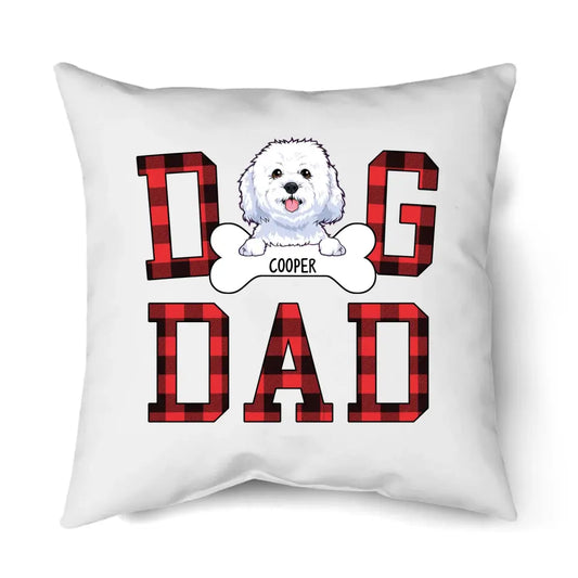 Dog Dad - Personalized Dog Breeds Pillow