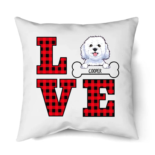 Love Dog - Personalized Dog Breeds Pillow